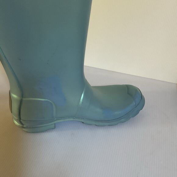 Hunter Original Kids Nebula Rain Boots Blue Iridescent Size 5B/6G (EU 37) - Picture 9 of 14